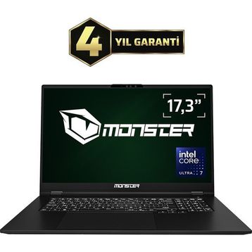 Monster Huma H7 V1.2.2 Ultra 7 155H 32 GB RAM 1 TB SSD FreeDOS 17.3 inç Laptop