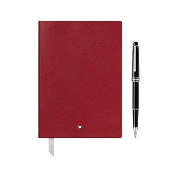 Montblanc 118910 Meisterstück Roller Kalem-Kırmızı Not Defteri Set