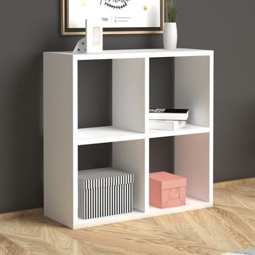 Monte Beyaz Sehpa Cube Kitaplık