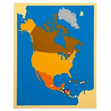 Montessori Kuzey Amerika Haritası Puzzle