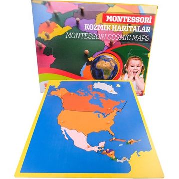 Montessori Kuzey Amerika Haritası Puzzle