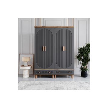 Monzio Milen 4 Kapaklı Çekmeceli Gardırop