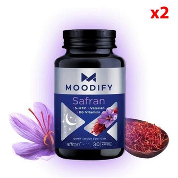 Moodify Safran 5-HTP Valerin Vitamin B6 2x30 Kapsül