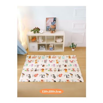 Mooie Baby's Animal Alphabet Renkli 150x180x1 cm Katlanabilir Oyun Matı