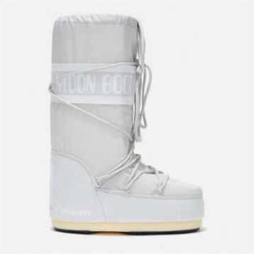 Moon Boot Icon Nylon Gri Kadın Uzun Bot