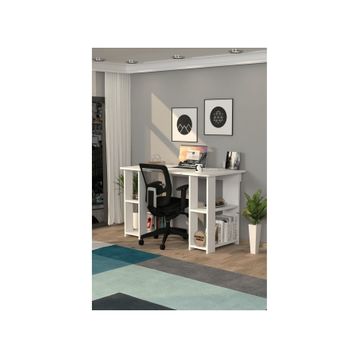Moonlife Hipo Beyaz Kitaplıklı Çalışma Masası