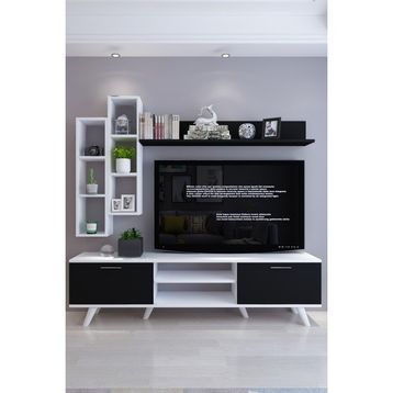 Moonlife İstanbul Dolaplı 2 Beyaz Ceviz Michonne Tv Ünitesi