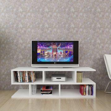 Moonlife Kelebek Beyaz Tv Sehpası