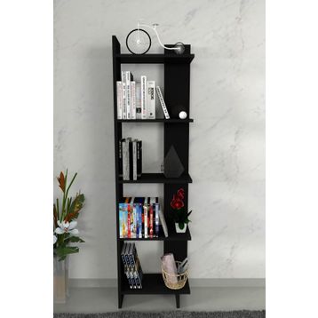 Moonlife Siyah Basic Dekoratif Kitaplık