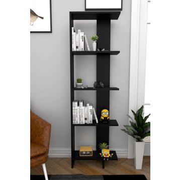 Moonlife Siyah Basic Dekoratif Kitaplık