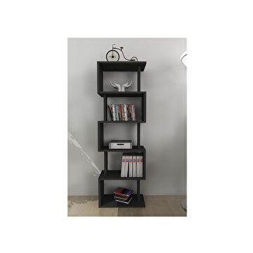 Moonlife Zero Dekoratif Siyah Kitaplık