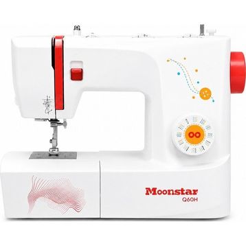 Moonstar Q60H Beyaz Ev Tipi 32 Desenli Düz Dikiş Zikzak ve Piko Makinesi
