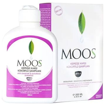 Moos 200 ml Kepeğe Karşı Kükürtlü ve Söğüt Özlü Tuzsuz Şampuan