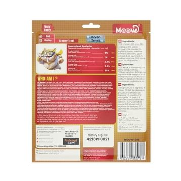 Moow Morina Balıklı Deniz Taraklı ve Keçi Sütlü Yetişkin Sıvı 30x12 gr Kedi Ödül Maması