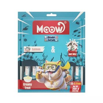 Moow Somonlu ve Keçi Sütlü Yetişkin Sıvı 30x12 gr Kedi Ödül Maması