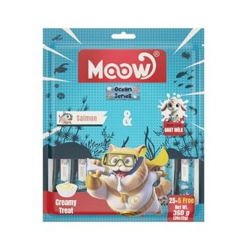 Moow Somonlu ve Keçi Sütlü Yetişkin Sıvı 30x12 gr Kedi Ödül Maması