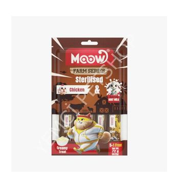 Moow Tavuklu Keçi Sütlü 6x12 gr Sterilised Kedi Krema Ödülü