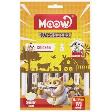 Moow Tavuklu ve Keçi Sütlü 6x12 gr 12'li Kedi Krema Ödülü