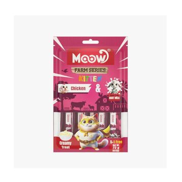 Moow Tavuklu ve Keçi Sütlü Yavru Sıvı 6x12 gr Kedi Ödül Maması