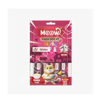 Moow Tavuklu ve Keçi Sütlü Yavru Sıvı 6x12 gr Kedi Ödül Maması