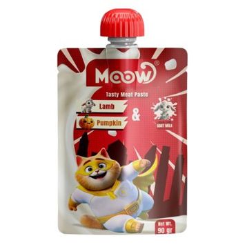 Moow Taze Kuzu Bal Kabak ve Keçi Sütlü Ezme 90 gr Kedi Ödül Maması