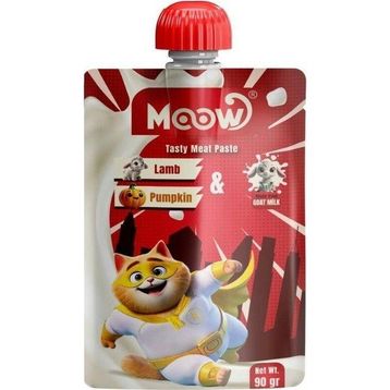 Moow Taze Kuzu Bal Kabak ve Keçi Sütlü Ezme 90 gr Kedi Ödül Maması
