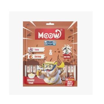 Moow Ton Balıklı Karidesli ve Keçi Sütlü Yetişkin Sıvı 30x12 gr Kedi Ödül Maması