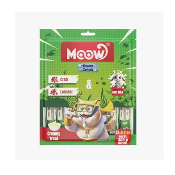 Moow Yengeçli Istakozlu ve Keçi Sütlü Yetişkin Sıvı 30x12 gr Kedi Ödül Maması