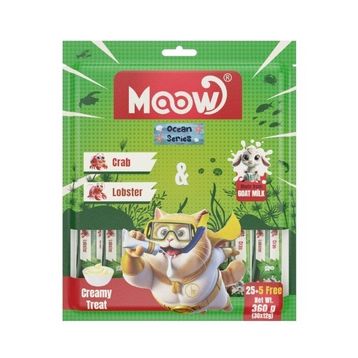 Moow Yengeçli Istakozlu ve Keçi Sütlü Yetişkin Sıvı 30x12 gr Kedi Ödül Maması