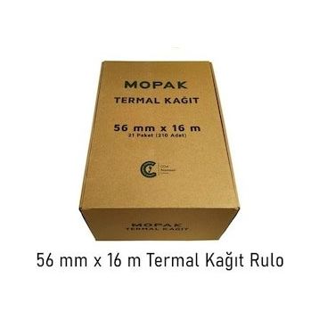 Mopak 56 x 16 mt 210 Adet Termal Yazarkasa Pos Rulosu