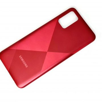 Mor Aksesuar Samsung Galaxy A02s Kasa Kırmızı Arka Pil Batarya Kapağı