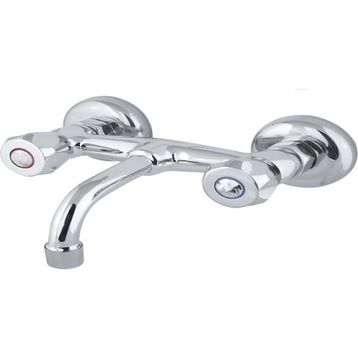 More Home Sms Duvardan Sabit Borulu Krom Lavabo Bataryası