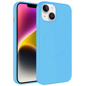 More TR Apple iPhone 14 Plus Magsafe Wireless Şarj Özellikli Pastel Renk Silikon Zore Plas Telefon Kılıfı