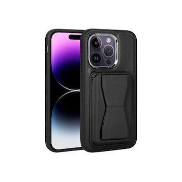 More TR Apple iPhone 14 Pro Kartlıklı Standlı ​Pu Deri Zore Memo Telefon Kılıfı