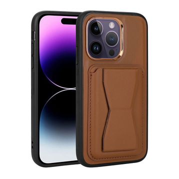 More TR Apple iPhone 14 Pro Kartlıklı Standlı ​Pu Deri Zore Memo Telefon Kılıfı