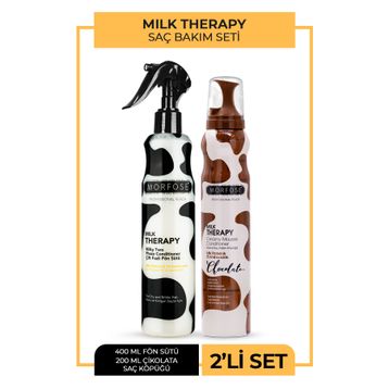 Morfose Milk Therapy Chocolate 200 ml Saç Köpüğü + Çift Fazlı 400 ml Fön Suyu