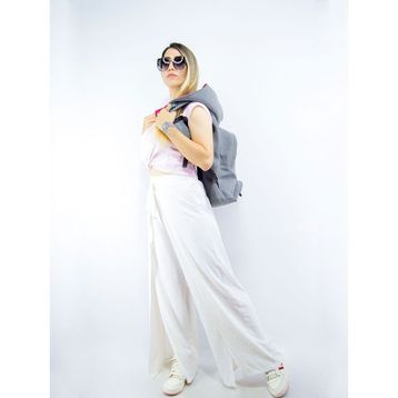Morikukko Basic Grey Fuchsia Sırt Çantası