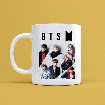 Morinna MR01 Bts Tasarımlı Beyaz Kupa