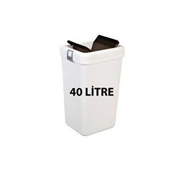 Motek 40 lt Beyaz Çöp Kovası