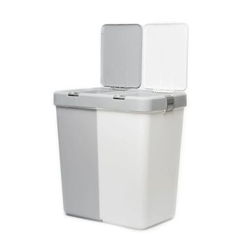 Motek Duo Laundry Gri-Beyaz 80 lt Çamaşır Sepeti