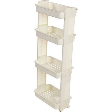 Motek Modern Organizer 4 Katlı Beyaz Raf