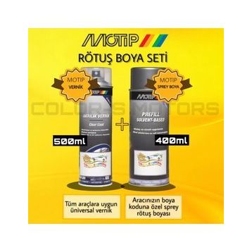 Motip Color-S Motors Toyota Kod: 1f7 Gümüş Gri Sprey Rötuş Boya Seti
