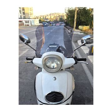 Motocam Aprilia Scarabeo 200 İe Siperlik 2008-2015 Model 35 cm Füme Renkli 4 mm Ön Cam