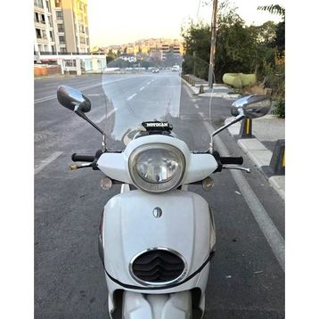 Motocam Aprilia Scarabeo 200 İe Siperlik 2008-2015 Model 35 cm Şeffaf Renkli 4 mm Ön Cam