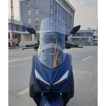 Motocam Arora Max T Easy 125 Ön Cam 2022-2026 Model 75 cm Şeffaf Renkli 4 mm Uzun Motosiklet Rüzgarlık