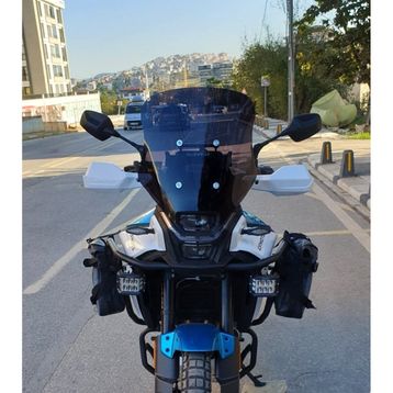 Motocam CF Moto 450 MT Ön Cam 2023-2026 Model 41 cm Siyah Renkli 4 mm Motosiklet Rüzgarlık