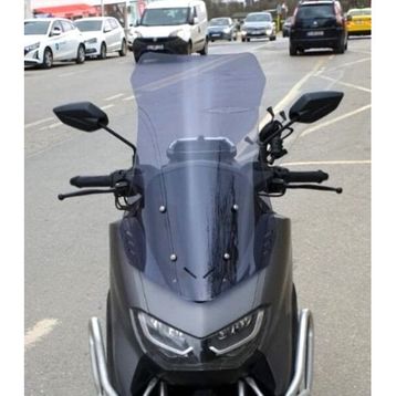 Motocam Falcon Cmax 155 Ön Cam 2023-2026 Model 65 cm Füme Renkli 4 mm Orta Boy Motosiklet Rüzgarlık