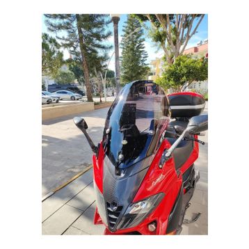 Motocam Gilera Nexus 500 2004-2008 Uyumlu Model 58 cm Siyah Renkli 4 mm Uzun Ön Cam