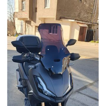 Motocam Honda ADV 350 Ön Cam 2023-2026 Model 60 cm Siyah Renkli 4 mm Orta Boylu Motosiklet Rüzgarlık