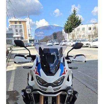Motocam Honda Africa Twin CRF 1100 L4 Ön Cam 2023-2026 Model 54 cm Füme Renkli 4 mm Uzun Motosiklet Rüzgarlık